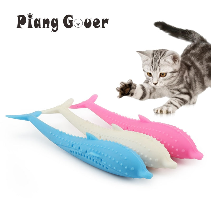 Soft Silicone Mint Fish Toothbrush