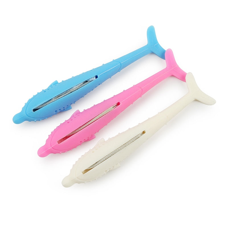 Soft Silicone Mint Fish Toothbrush