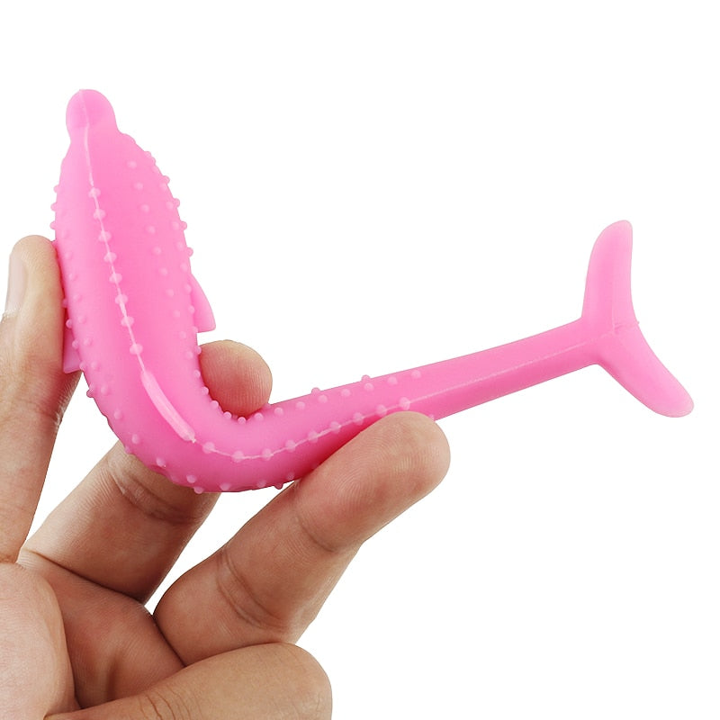 Soft Silicone Mint Fish Toothbrush