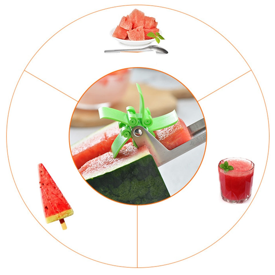 Transhome Watermelon Slicer Cutter Stainless Steel Windmill Cut Watermelon Artifact Fruit Cutter Kitchen Gadgets Fruit Tool 2019