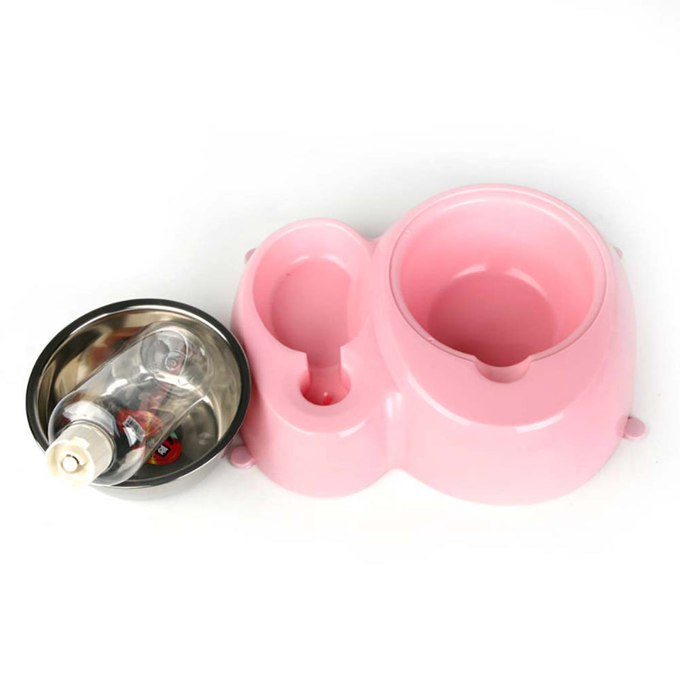 2-in-1 Double Slots Pet Feeder