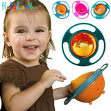 360 Rotate Spill-Proof Bowl Dishe for Kids to Avoid Food Spilling