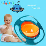 360 Rotate Spill-Proof Bowl Dishe for Kids to Avoid Food Spilling