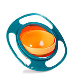 360 Rotate Spill-Proof Bowl Dishe for Kids to Avoid Food Spilling