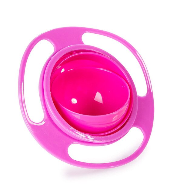 360 Rotate Spill-Proof Bowl Dishe for Kids to Avoid Food Spilling