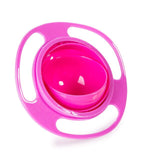 360 Rotate Spill-Proof Bowl Dishe for Kids to Avoid Food Spilling