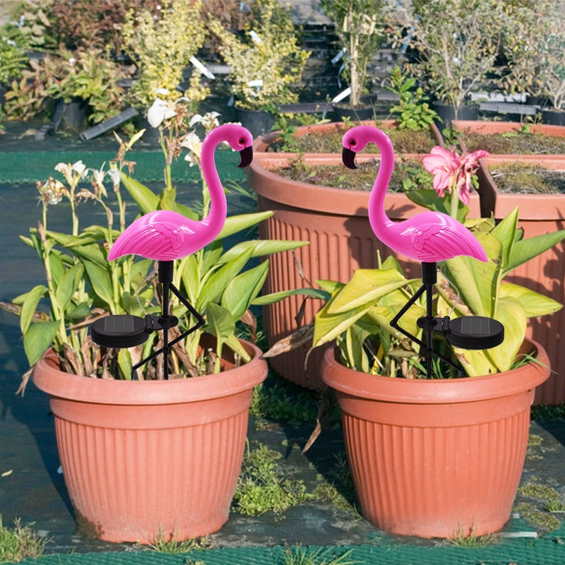 LED Solar Flamingo Stake Light Lantern