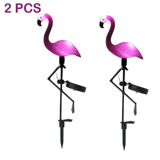LED Solar Flamingo Stake Light Lantern