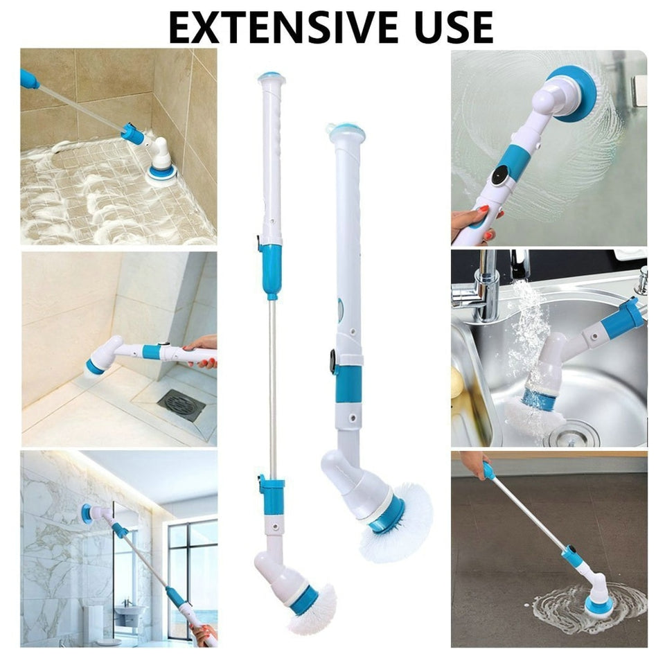 Adjustable Wireless Waterproof Turbo Scrub Electric Cleaning