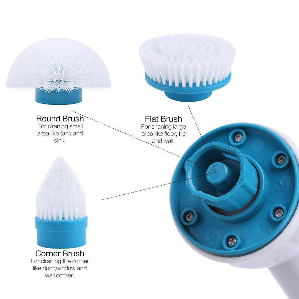Adjustable Wireless Waterproof Turbo Scrub Electric Cleaning