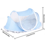4pcs/lot Baby Crib Bed With Mattress Pillow Set Portable Folding Crib Net