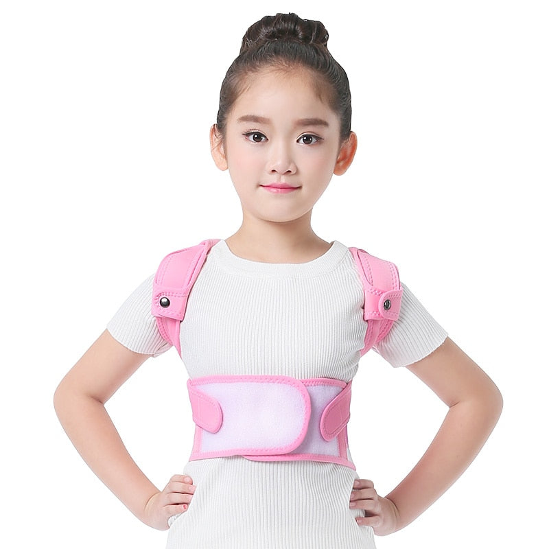 Kids Health Adjustable Magnetic Posture Corrector Back pain shoulder Support orthopedic corset Spine Support brace belt