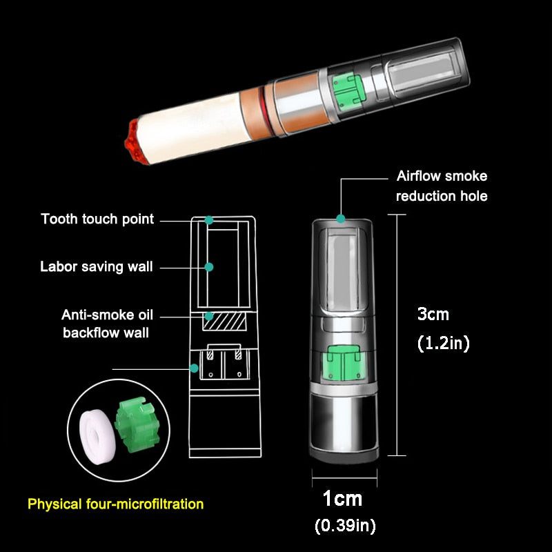 Disposable Smoking Pipe Filter Cigarette Tobacco Tar Reduce F