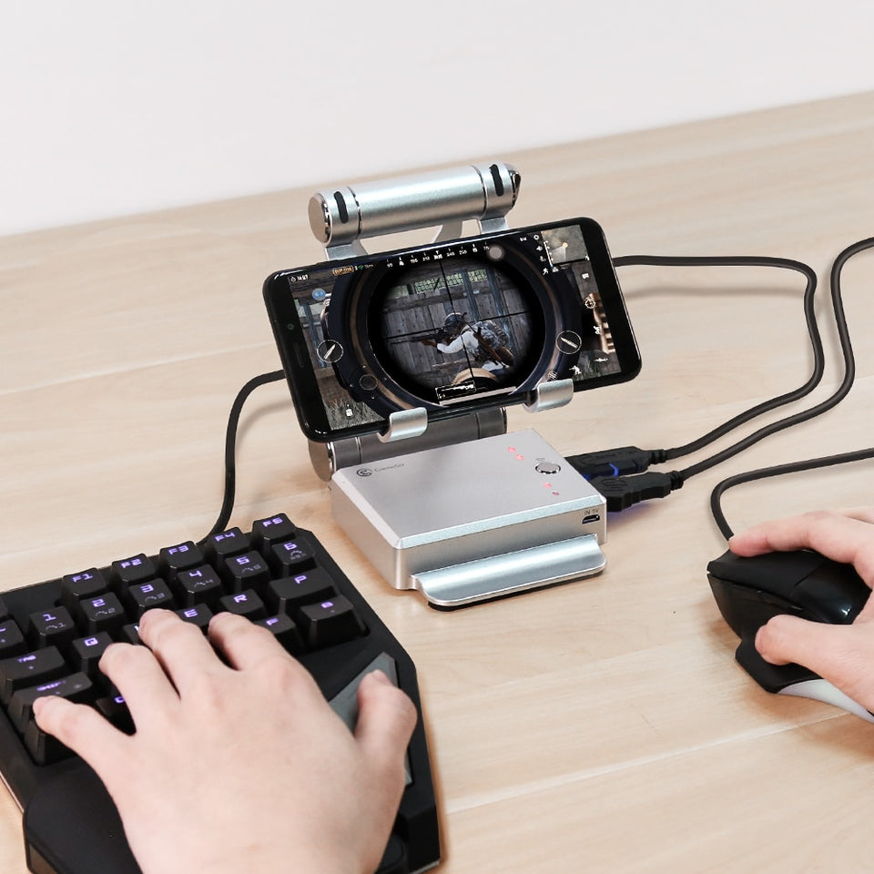 BattleDock Converter Stand Docking for AoV,Mobile Legends, FPS Game with G30 Wired Gaming Keypad add HXSJ H100 Mouse